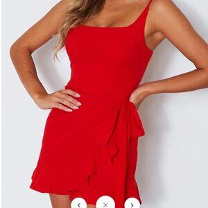 NWT- Relipop Women's Spaghetti Strap Dress with Waist Tie- Medium